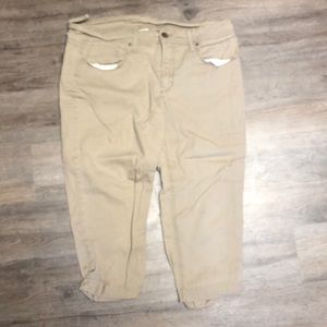 Khaki capris